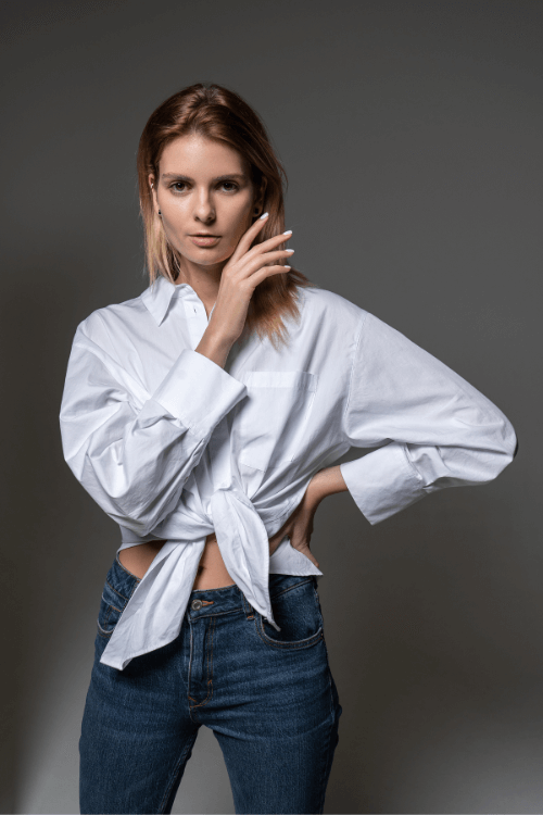 White casual shirt